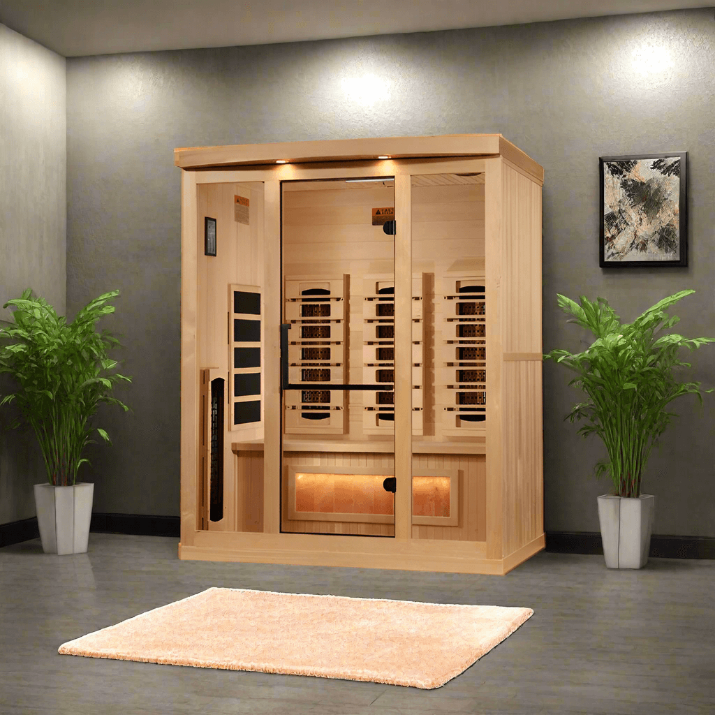 Golden Designs Saunas Golden Designs 2025  Reserve Edition 3 Person Full Spectrum with Himalayan Salt Bar (GDI-8030-03)
