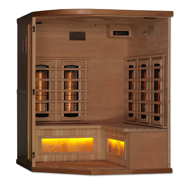 Golden Designs Reserve Edition Full Spectrum Infrared Sauna w/ Himalayan Salt Bar