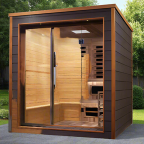 Golden Designs Karlstad 6 Person Outdoor-Indoor PureTech™ Hybrid Full Spectrum Sauna