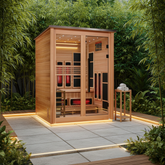 Golden Designs Loviisa Pacific Cedar 3 Person Outdoor Hybrid Sauna