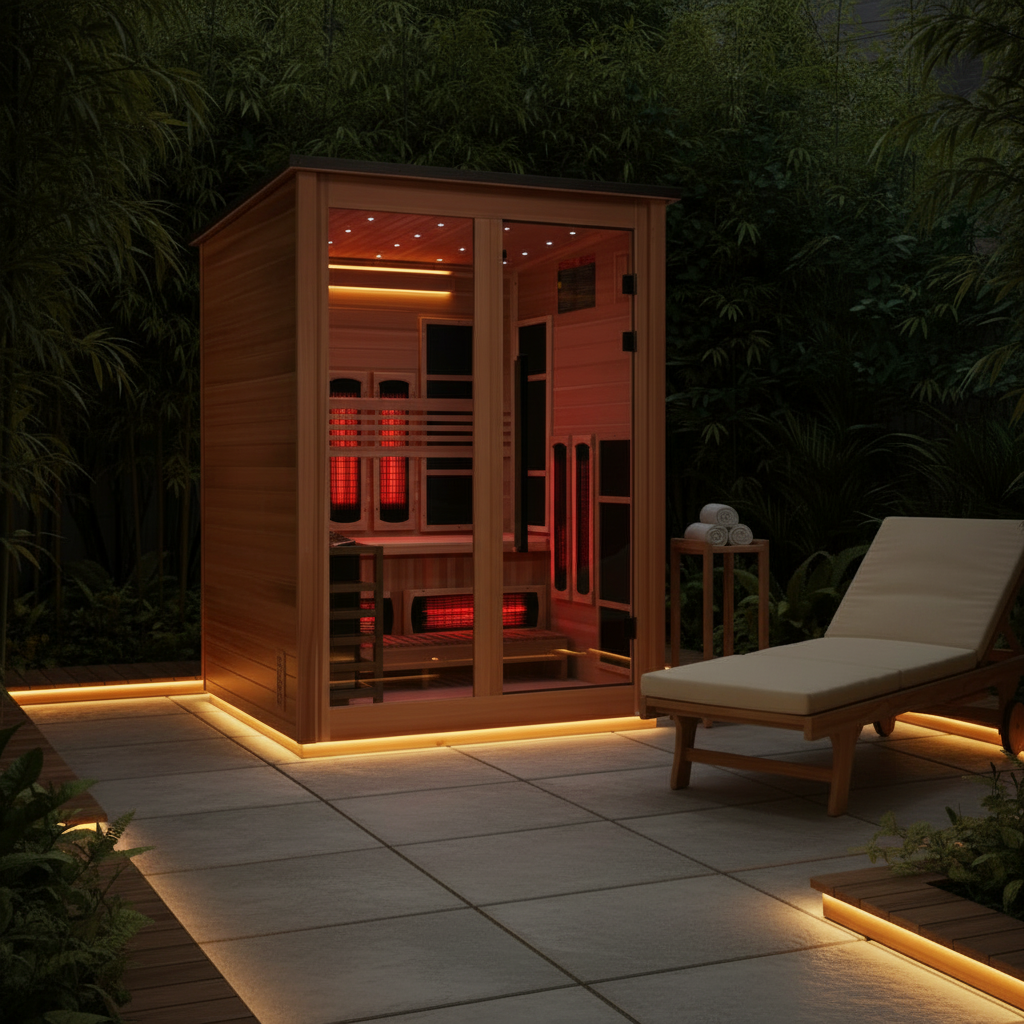 Golden Designs Loviisa Pacific Cedar 3 Person Outdoor Hybrid Sauna (GDI-8523-02)