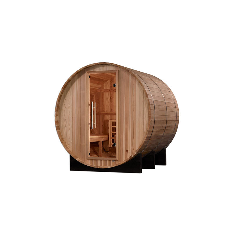 Golden Designs Arosa 4 Person Traditional Barrel Sauna - Pacific Cedar