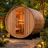 Golden Designs Saunas Golden Designs Arosa 4 Person Outdoor Traditional Barrel Sauna (GDI-B004-01)