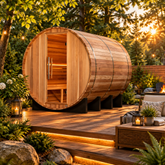 Golden Designs Saunas Golden Designs Klosters 6 Person Outdoor Traditional Barrel Sauna (GDI-B006-01)