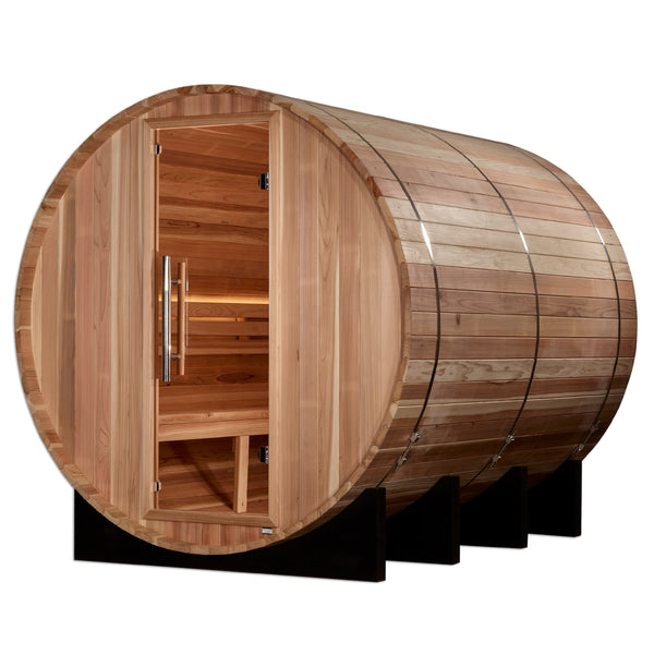 Golden Designs Klosters 6 Person Traditional Barrel Sauna - Pacific Cedar
