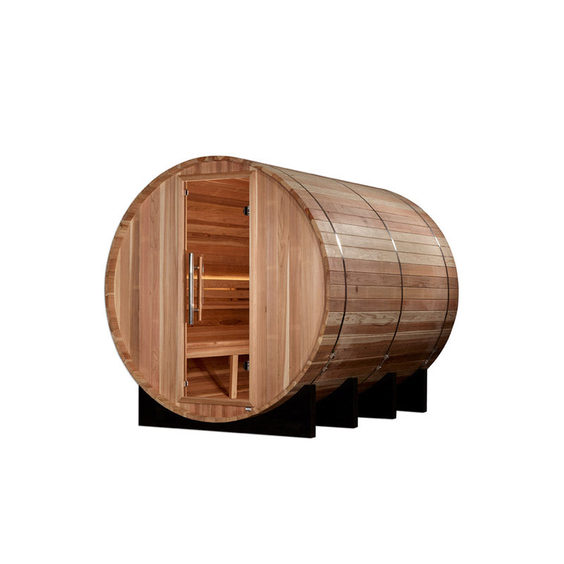 Golden Designs Klosters 6 Person Traditional Barrel Sauna - Pacific Cedar