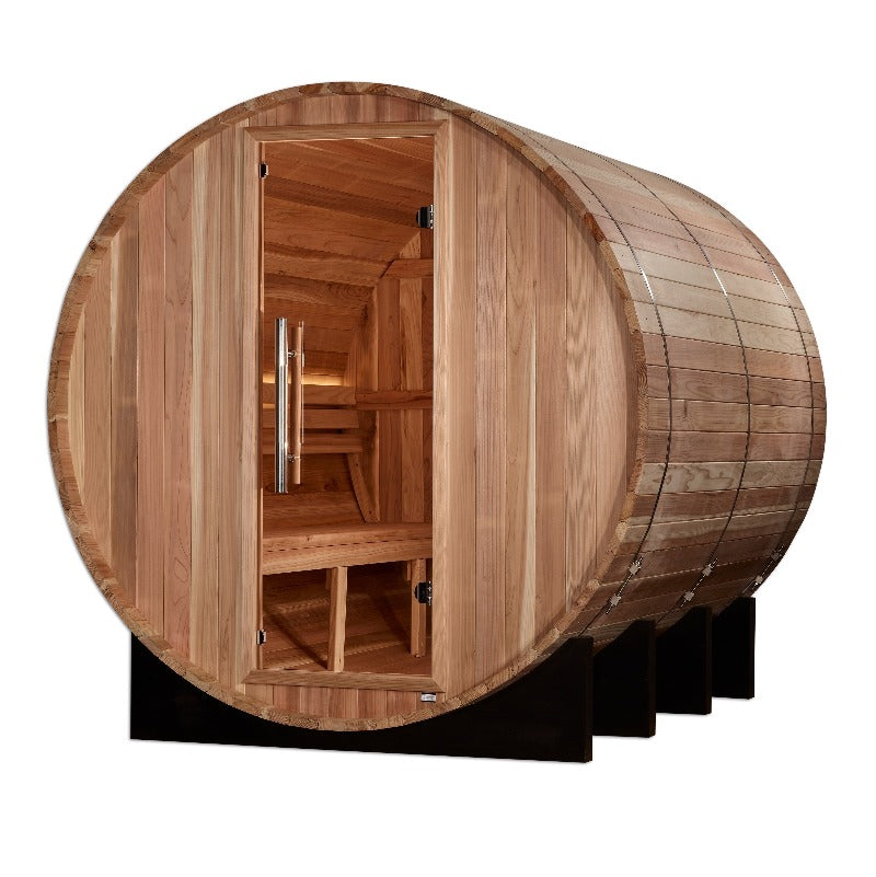 Golden Designs Klosters 6 Person Traditional Barrel Sauna - Pacific Cedar