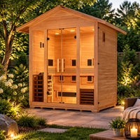 Golden Designs Gargellen 5 Person Outdoor Hybrid Sauna (GDI-8125-01)