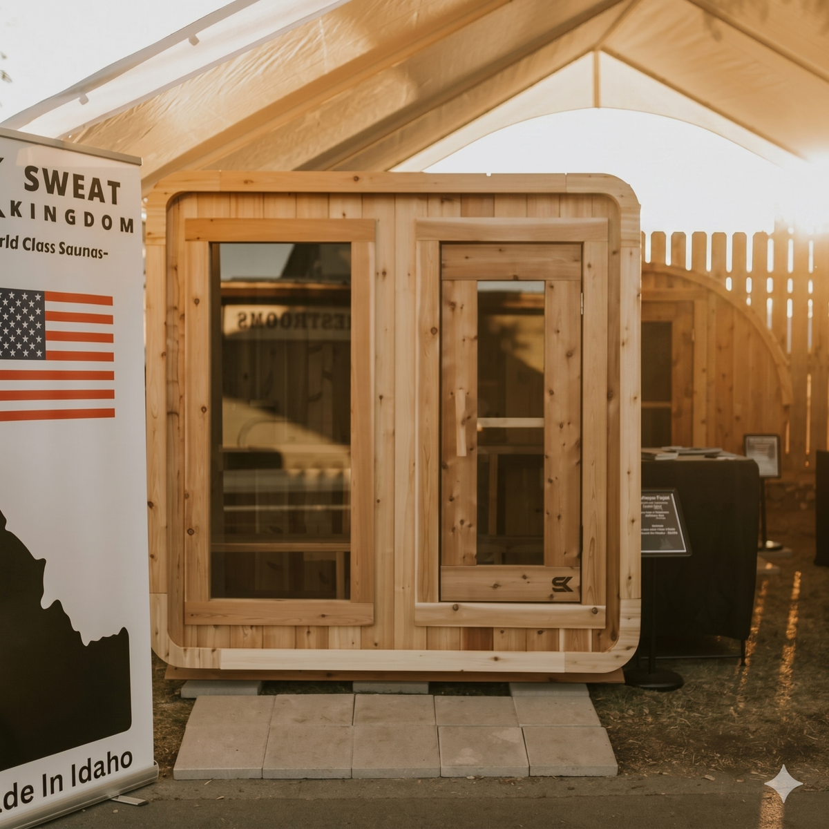 Sweat Kingdom Saunas Sweat Kingdom The Sweat Cabin 4 Person Traditional Outdoor-Indoor Sauna