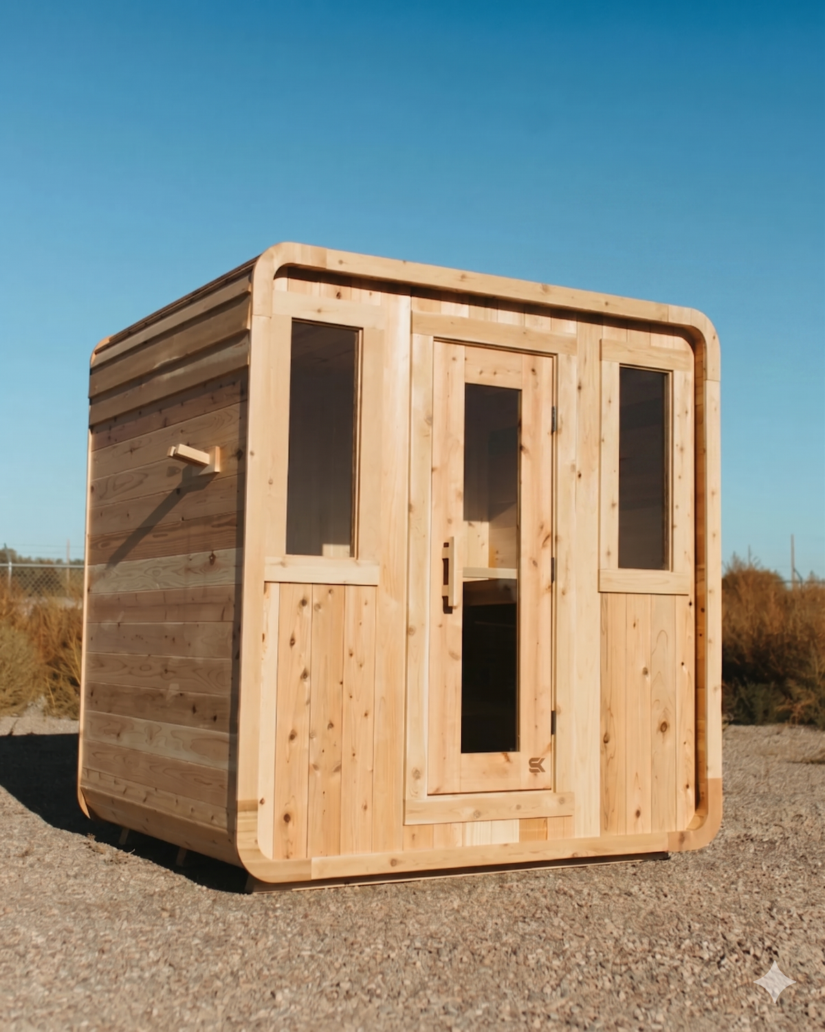 Sweat Kingdom Saunas Sweat Kingdom The Sweat Cabin Deluxe 6 Person Traditional Outdoor-Indoor Sauna