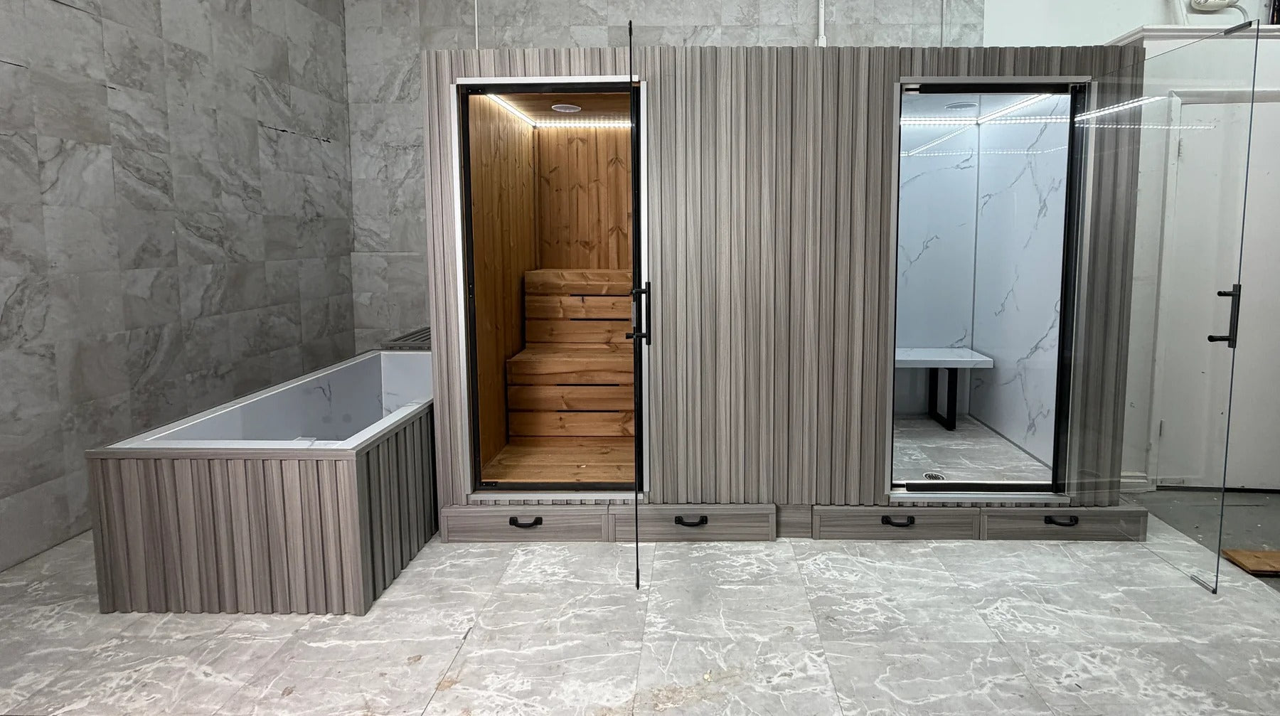 GeyserSteam Saunas GeyserSteam Vapora 2-3 Person Outdoor Sauna & Steam Room Dual Cabin