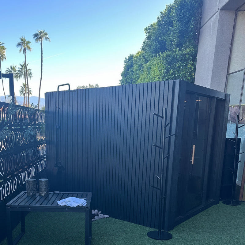 GeyserSteam Saunas ThermaPlunge in black sideview
