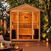 Golden Designs Saunas Gable Roof Golden Designs Vorarlberg 5 Person Outdoor Traditional Sauna (GDI-8105-01)