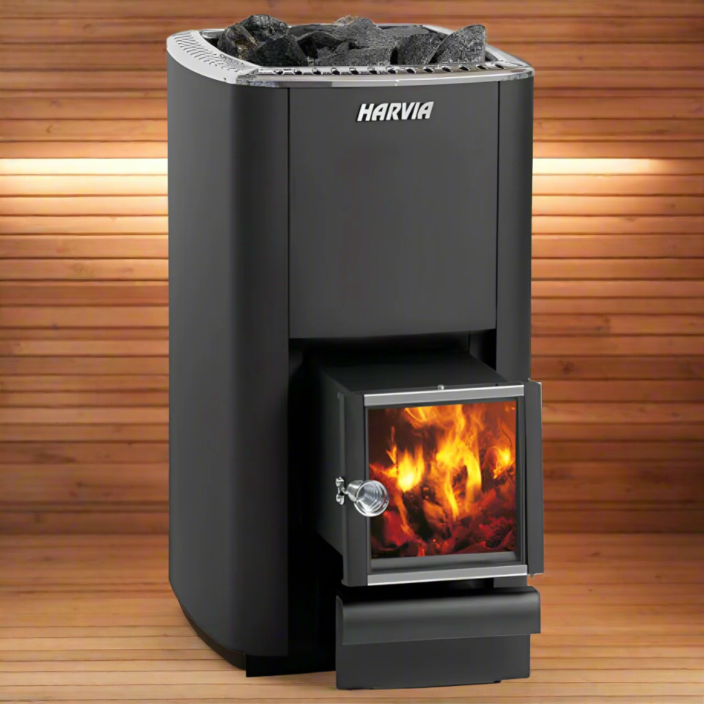 Harvia M3 SL 16.5kW Wood Burning Sauna Stove with Exterior Feed - My Sauna World
