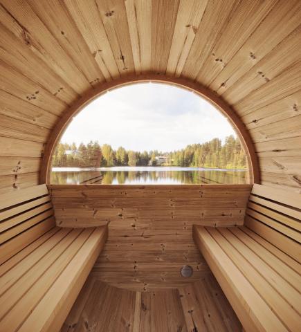 Forever Saunas Thermally Treated 2-Person Sauna w/ Back Window & HUUM Drop Sauna Heater