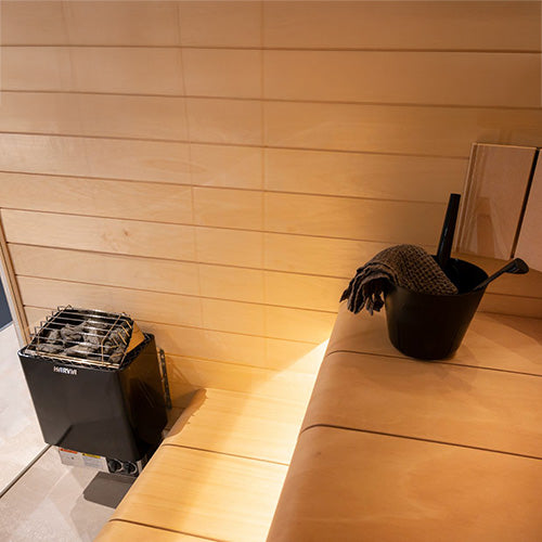 Harvia Heaters Harvia KIP80B Series 8kW Sauna Heater, Built-In Controls, Black