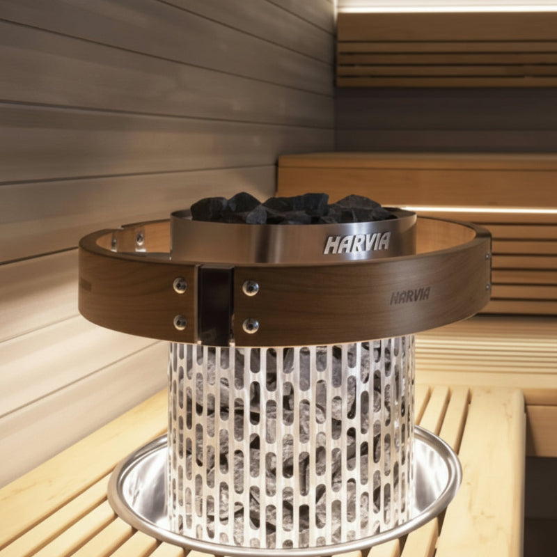 Harvia Cilindro PC90 9kW Sauna Heater with Built-In Controls