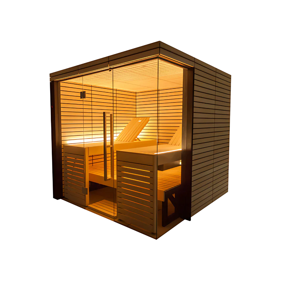 Almost Heaven Saunas Harvia Lindea View Indoor 4 Person Sauna Cabin - Large