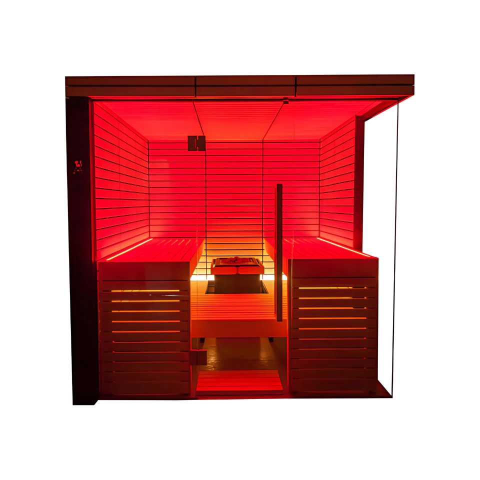 Almost Heaven Saunas Harvia Lindea View Indoor 4 Person Sauna Cabin - Large