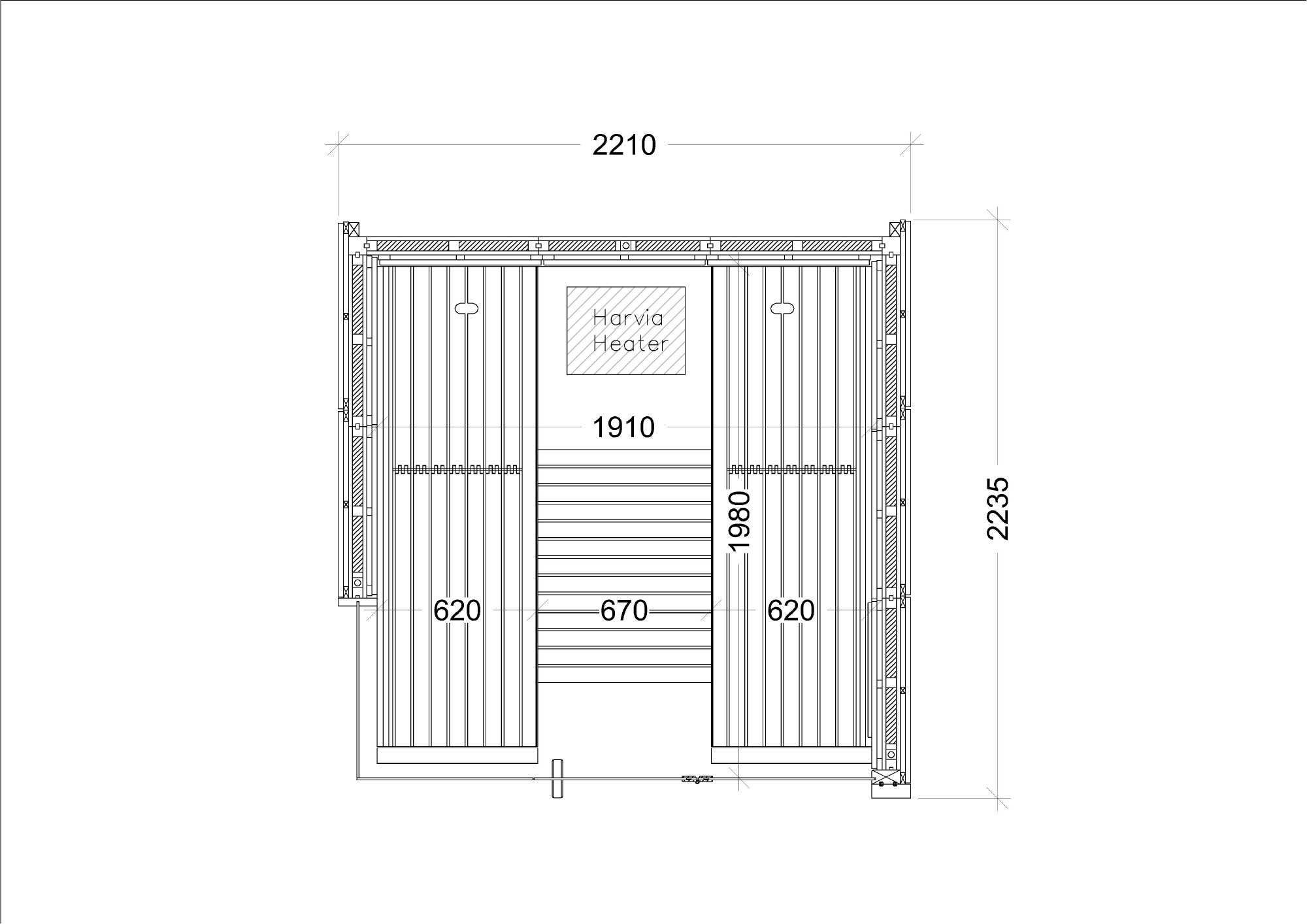 Almost Heaven Saunas Harvia Lindea View Indoor 4 Person Sauna Cabin - Large