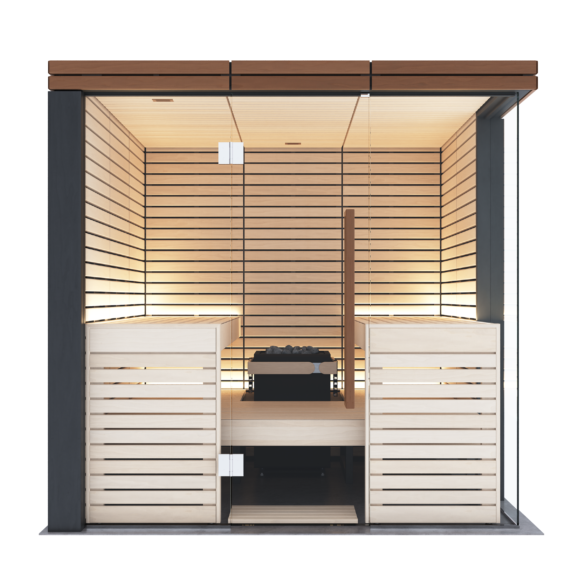 Almost Heaven Saunas Harvia Lindea View Indoor 4 Person Sauna Cabin - Large