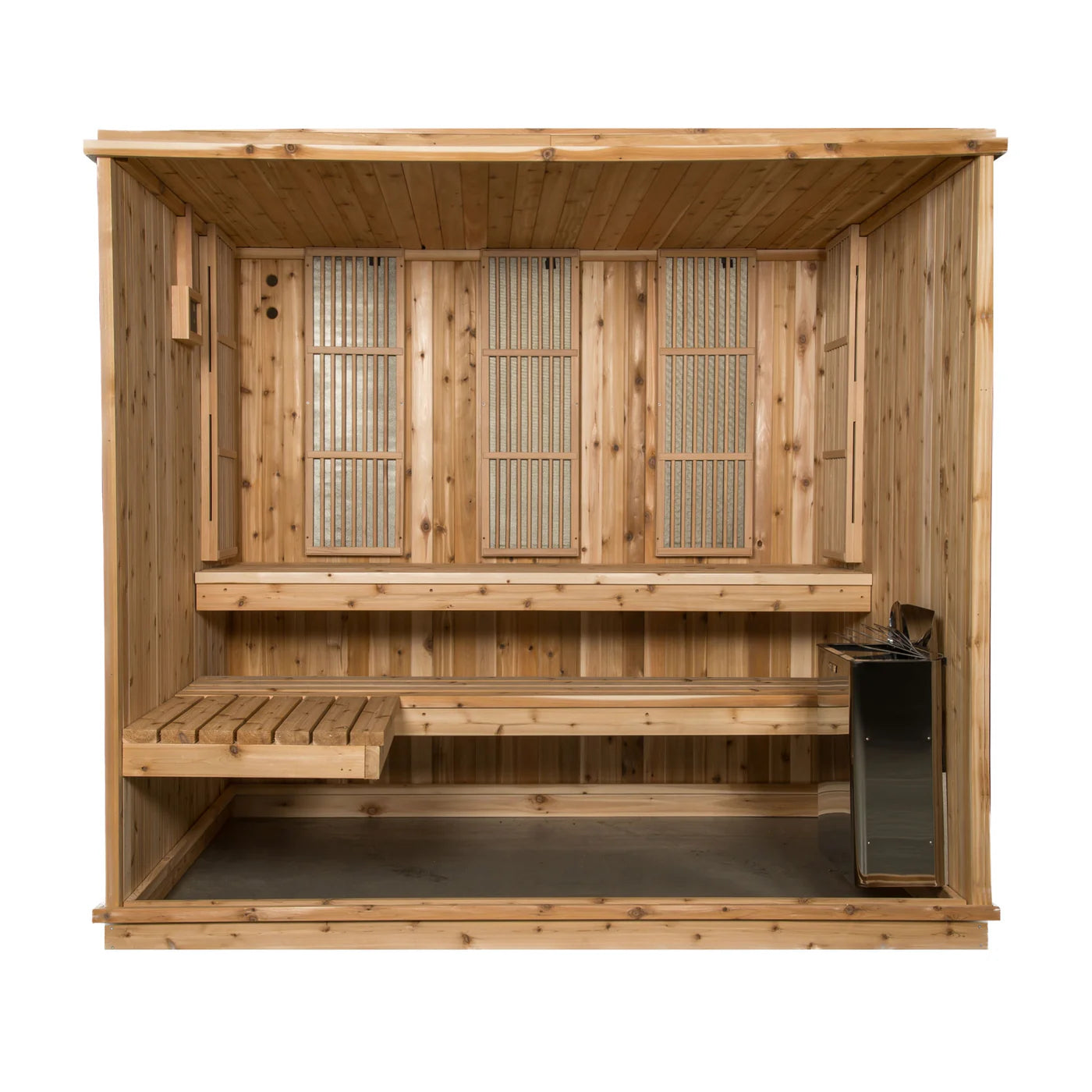 Almost Heaven 6 Person Bridgeport Infrared & Traditional Hybrid Sauna - My Sauna World