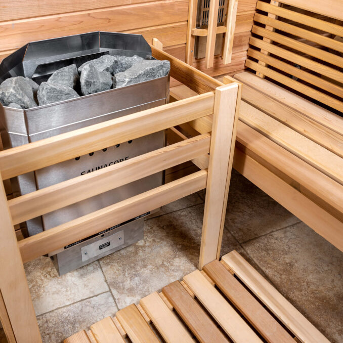 Saunacore Saunas Saunacore INFRA-CORE Premium Dual Clear Red Cedar Indoor Hybrid Sauna