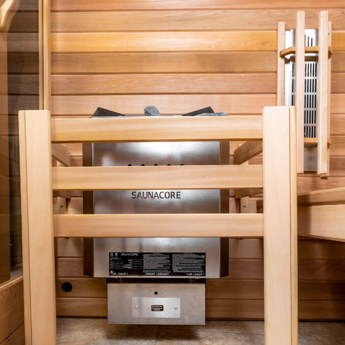 Saunacore Saunas Saunacore INFRA-CORE Premium Dual Clear Red Cedar Indoor Hybrid Sauna