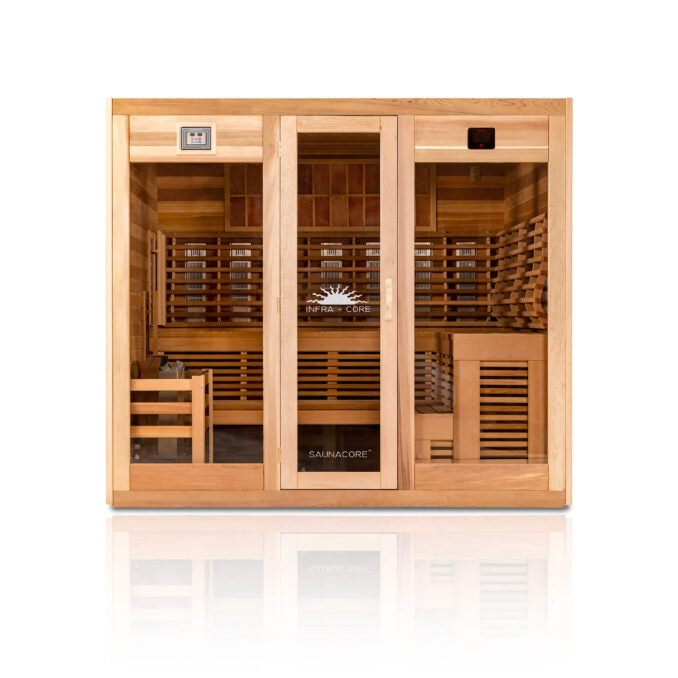 SaunaCore Infrared Infracore Premium Dual Sauna - My Sauna World