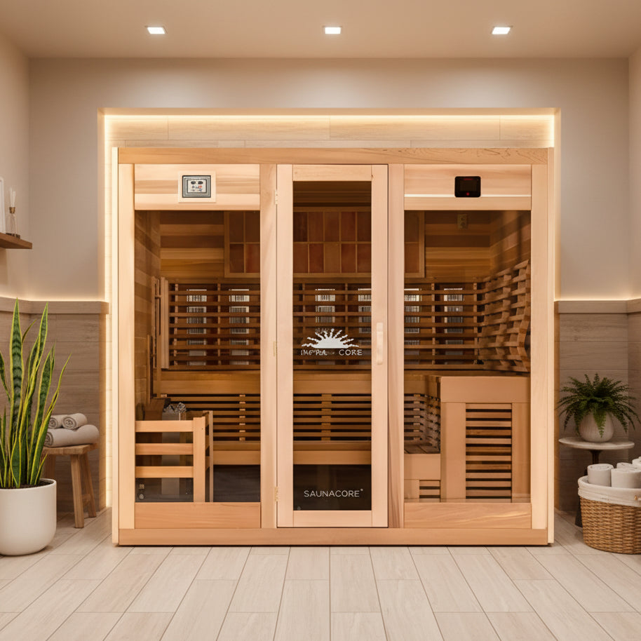 Saunacore Saunas SaunaCore Infrared Infra-core Premium Dual Sauna