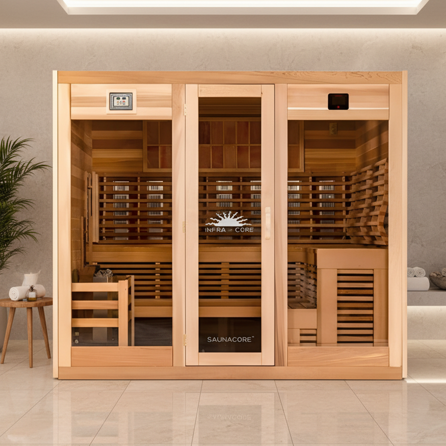 Saunacore Saunas SaunaCore Infrared Infra-core Premium Dual Sauna