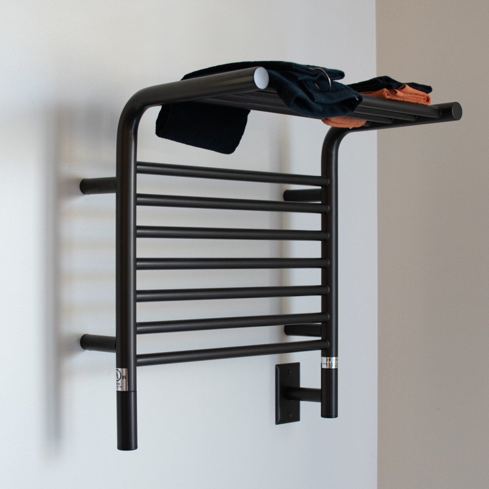 Amba Jeeves Model M Shelf 11 Bar Hardwired Towel Warmer