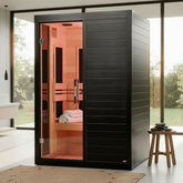 Golden Designs Saunas Golden Designs Dynamic "Veneto" Elite Black Finish 1-2 Person Indoor Ultra Low EMF FAR Infrared Sauna (DYN-6115-06 Elite)