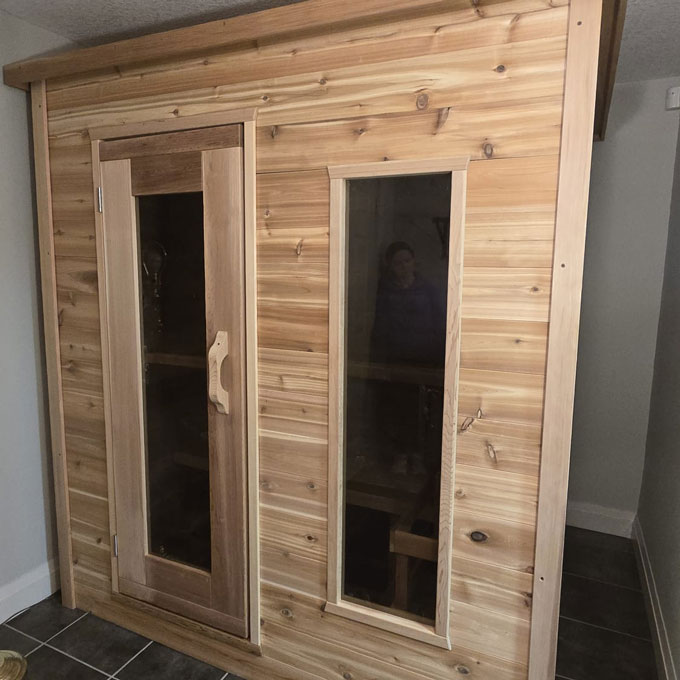 Dundalk LeisureCraft Saunas Dundalk LeisureCraft Clear Cedar Indoor Cabin Sauna