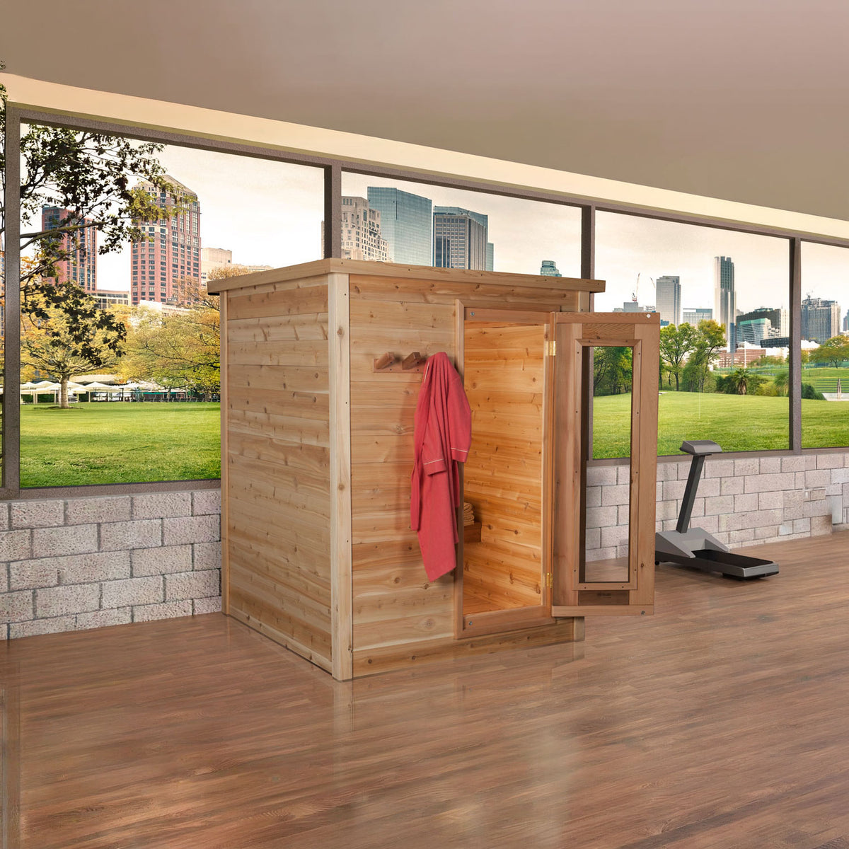 Dundalk LeisureCraft Saunas Dundalk LeisureCraft Knotty Cedar Indoor Cabin Sauna