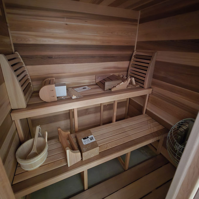 Dundalk LeisureCraft Saunas Dundalk LeisureCraft Knotty Cedar Indoor Cabin Sauna