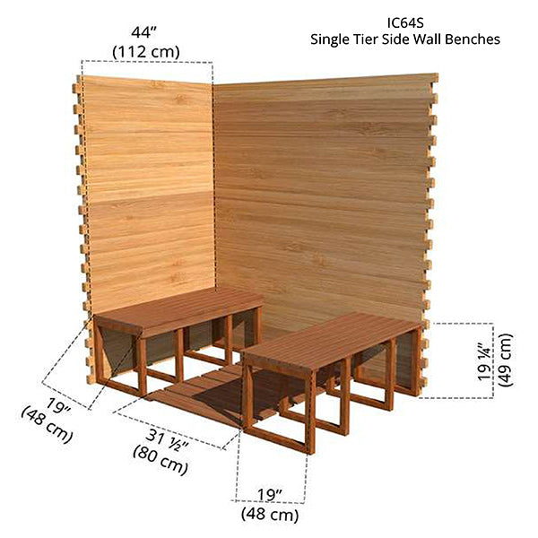 Dundalk LeisureCraft Saunas Dundalk LeisureCraft Knotty Cedar Indoor Cabin Sauna