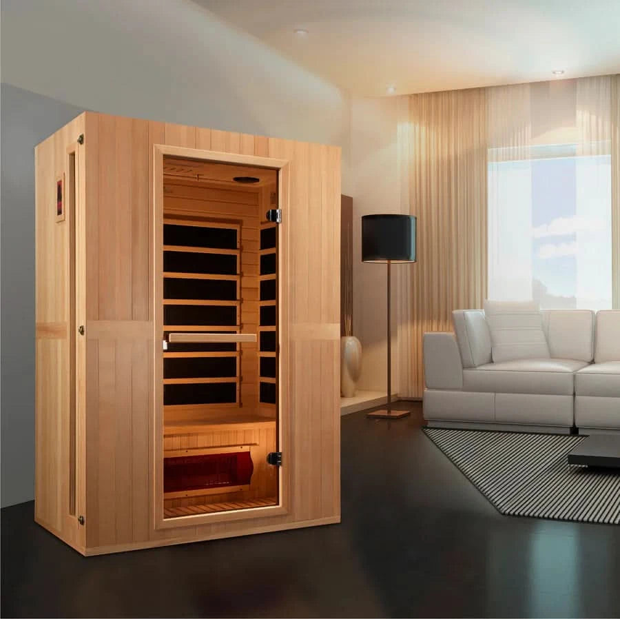 Golden Designs Saunas Golden Designs Maxxus Serenity Dual Tech 2 Person Low EMF FAR IR Sauna (MX-LS2-01)