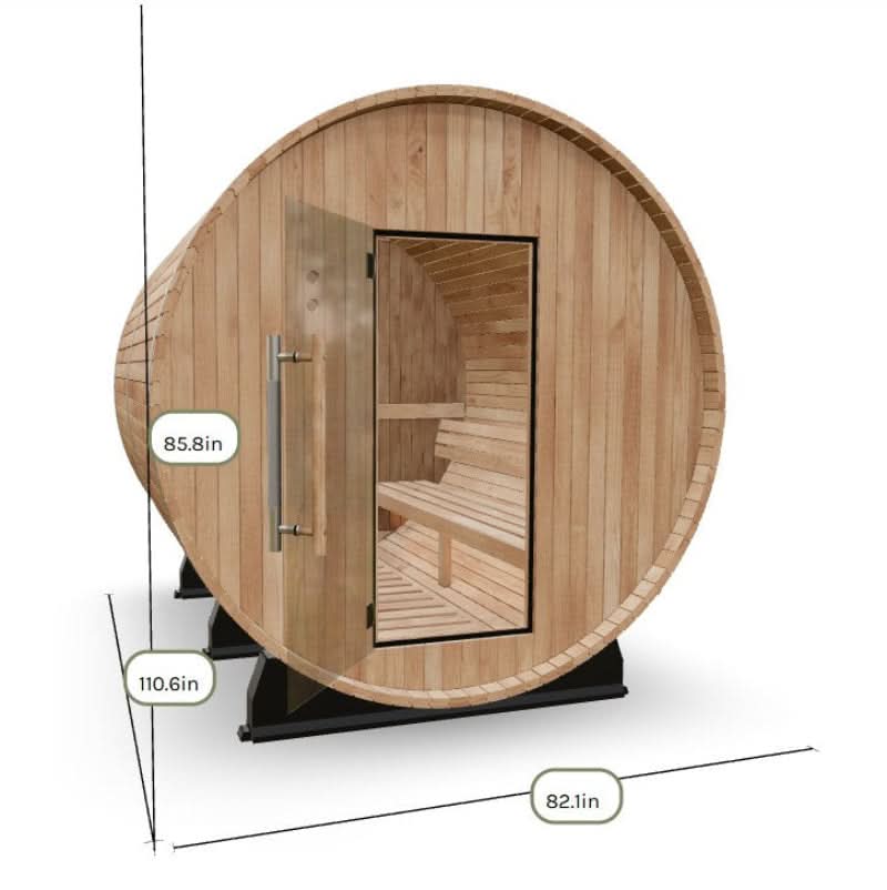 Almost Heaven Saunas Almost Heaven Lewisburg 6-8 Person Standard Barrel Sauna