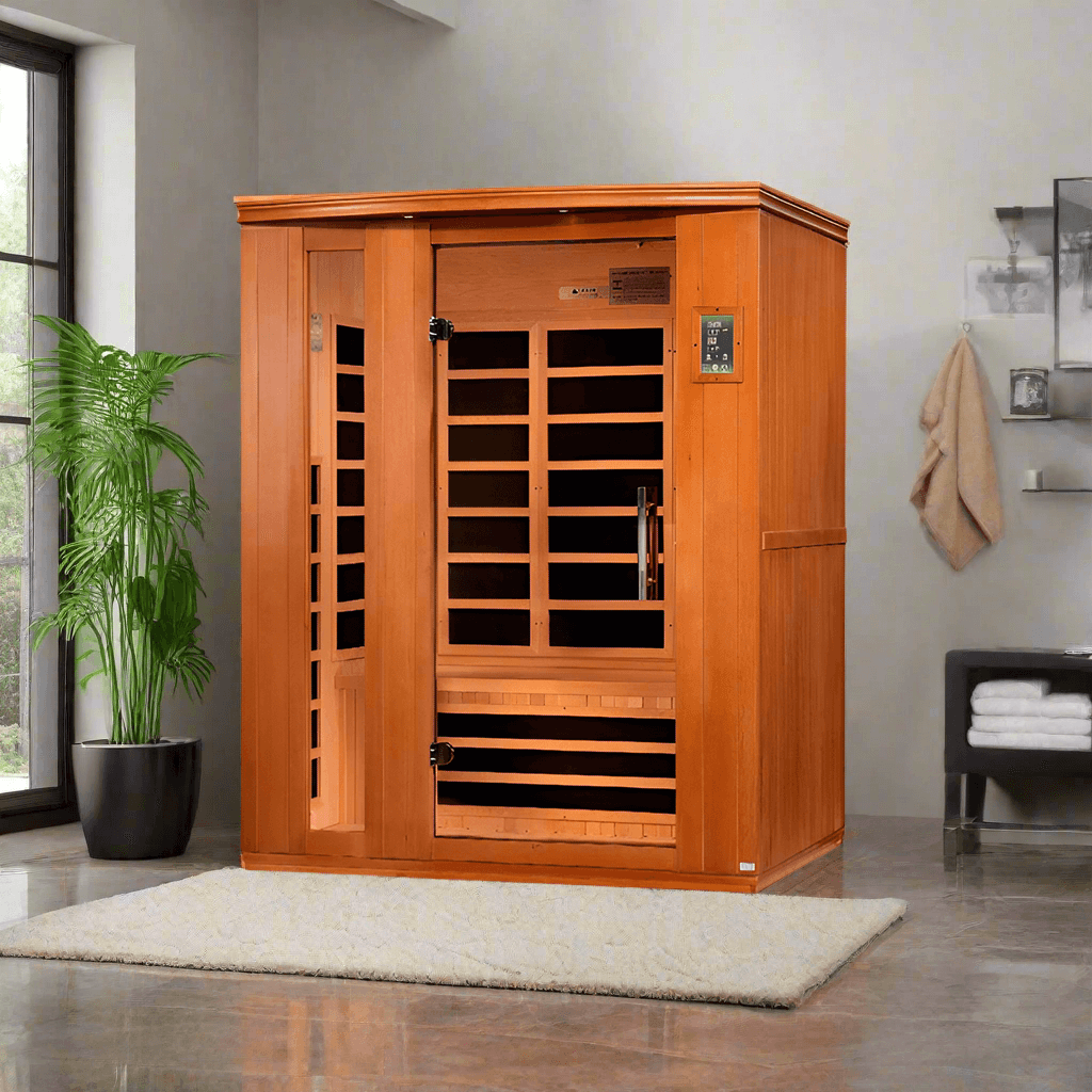 Golden Designs Saunas Golden Designs  Dynamic Lugano 3 Person Ultra Low EMF FAR IR Sauna (DYN-6336-02 Elite)