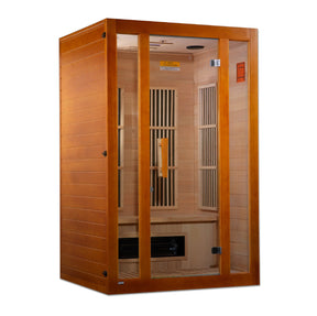 Golden Designs Maxxus Aspen Dual Tech 2 Person Low EMF FAR Infrared Sauna - Canadian Hemlock