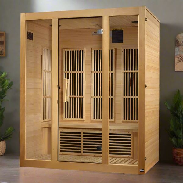 Maxxus Bellevue 3-Person Infrared Sauna | MySaunaWorld Maxxus Bellevue 3-Person Infrared Sauna | MySaunaWorld