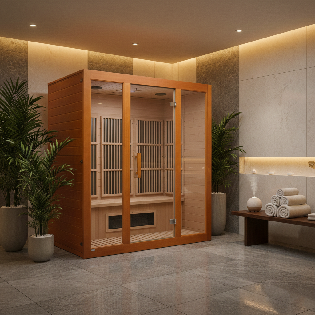 Golden Designs Saunas Golden Designs Maxxus Alpine Dual Tech 3 Person Indoor Low EMF FAR Infrared Sauna (MX-J306-02S)