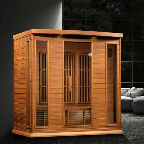 Golden Designs Saunas Golden Designs Maxxus "Chaumont" 4 Person Near Zero EMF FAR IR Sauna (MX-K406-01-ZF CED)