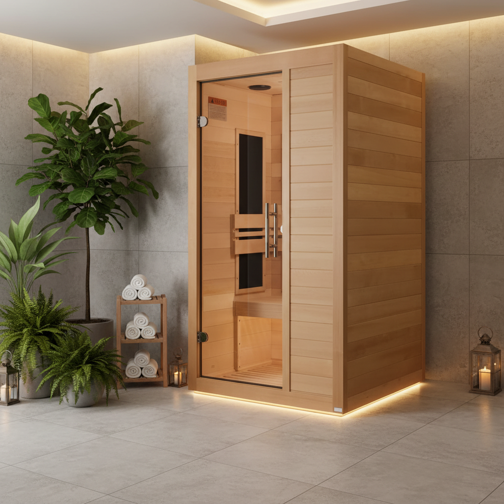 Golden Designs Saunas Golden Designs Maxxus S-Line 1 Person Indoor Low EMF FAR Infrared Sauna (MX-S106-01)