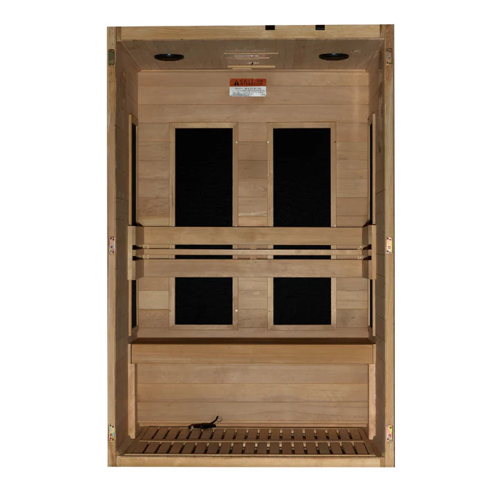 Golden Designs Saunas Golden Designs Maxxus "S-Line" 2 Person Low EMF FAR IR Sauna (MX-S206-01)