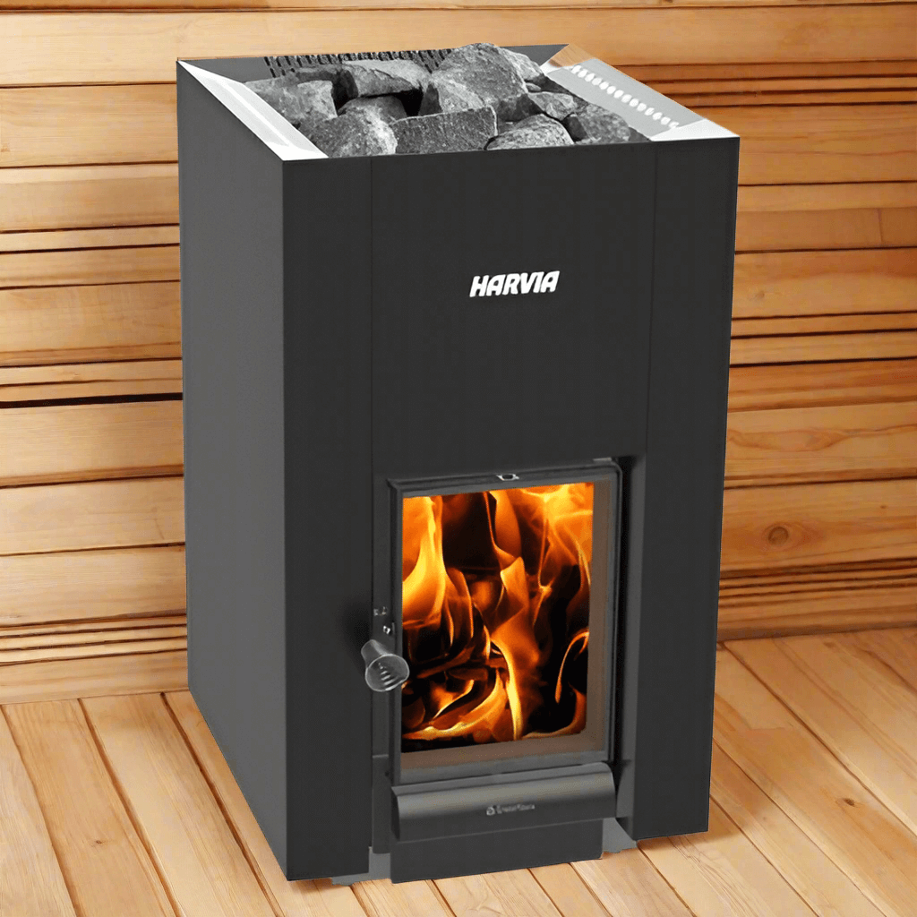 Harvia Heaters Harvia Linear 22 Green flame 15.7kW Wood Burning Sauna Stove