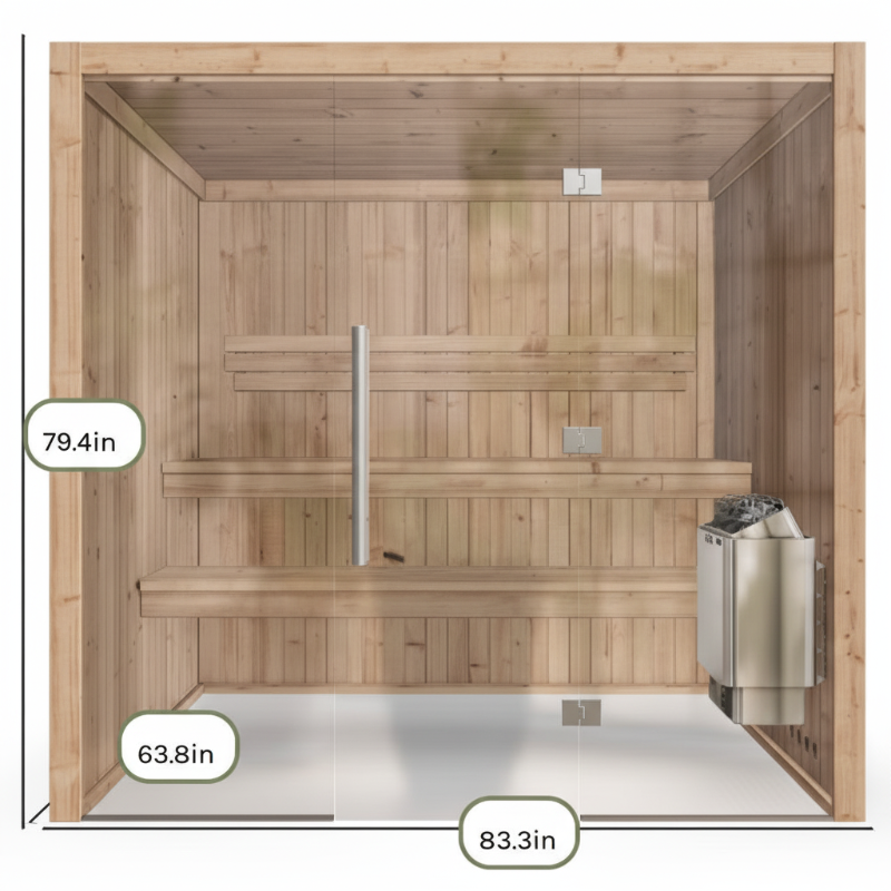Almost Heaven Saunas Almost Heaven Oasis 4 Person Vision Series Indoor Sauna