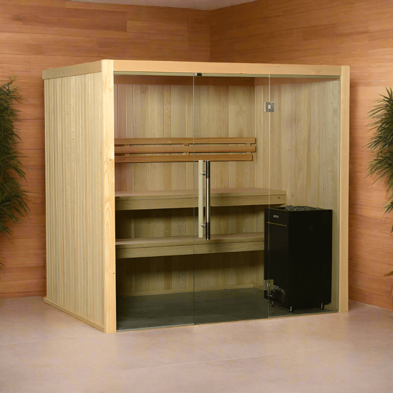 Almost Heaven Saunas Almost Heaven Oasis 4 Person Vision Series Indoor Sauna