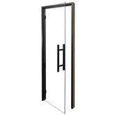 ProSaunas Accessories Prosaunas Black Alder Frame Clear Glass Sauna Door 24x81